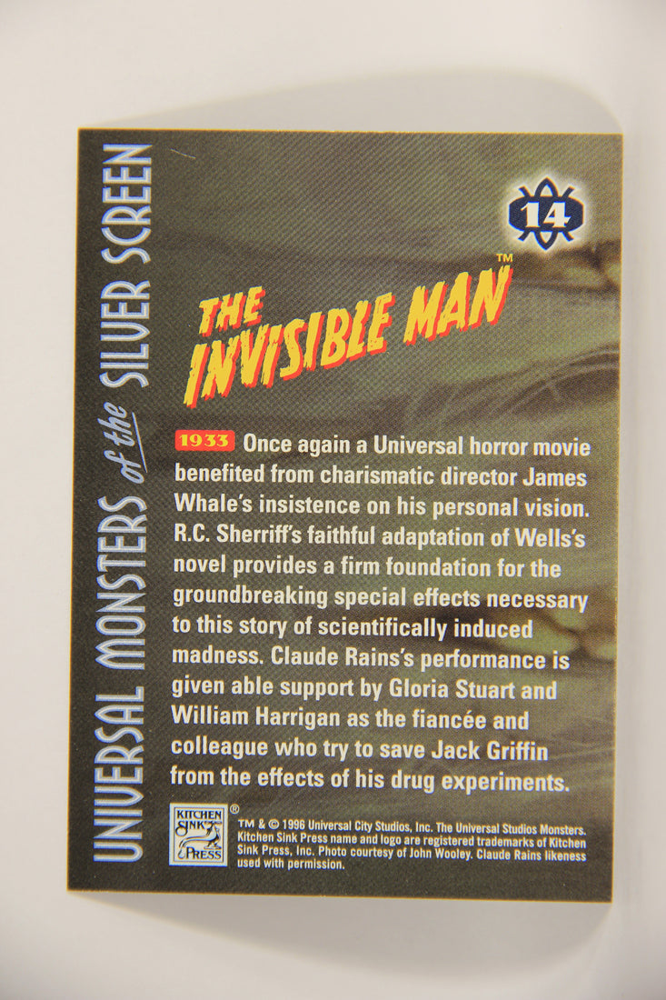 Universal Monsters Of The Silver Screen 1996 Card #14 The Invisible Man 1933 L012695