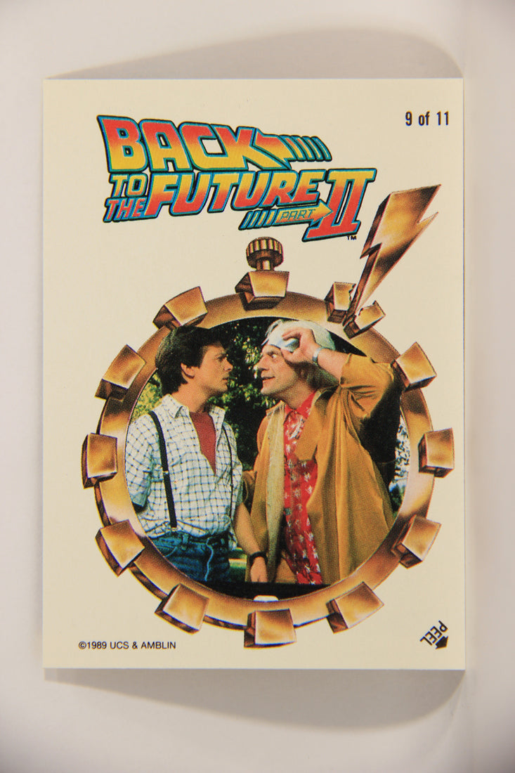 Back To The Future II 1989 Sticker Card #9 Of 11 Marty And Doc Brown L012699