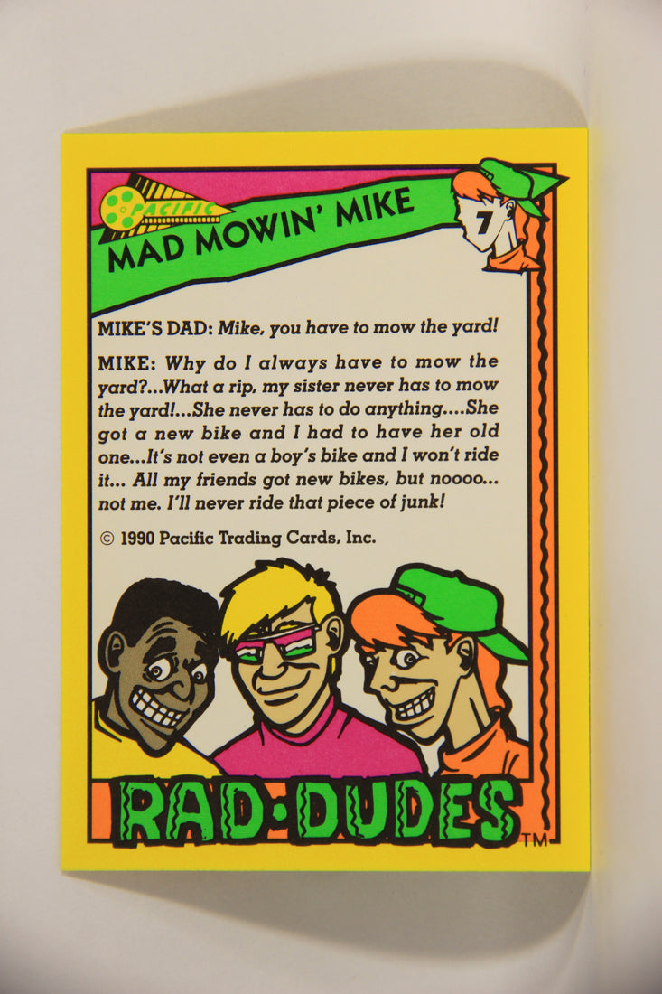 Rad-Dudes 1990 Trading Card #7 Mad Mowin' Mike L012743