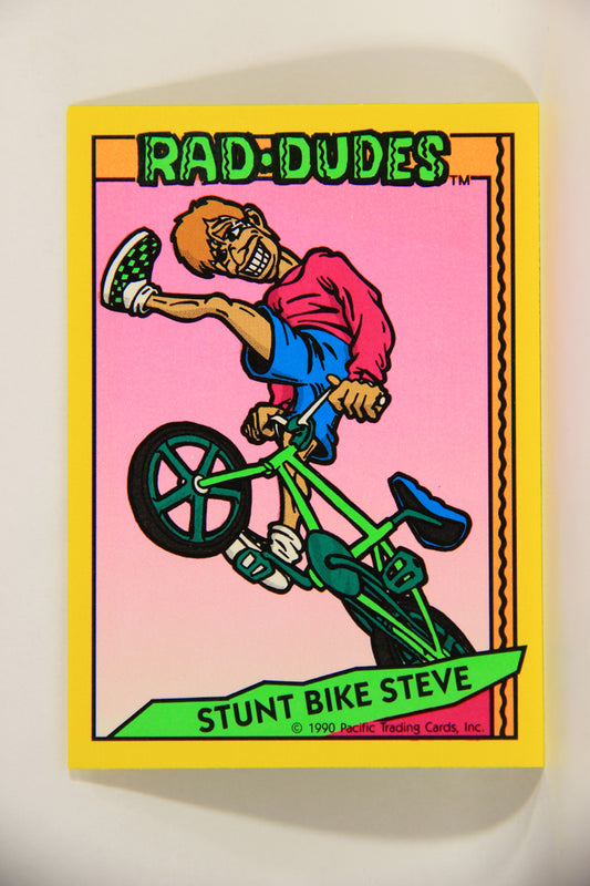 Rad-Dudes 1990 Trading Card #14 Stunt Bike Steve L012750