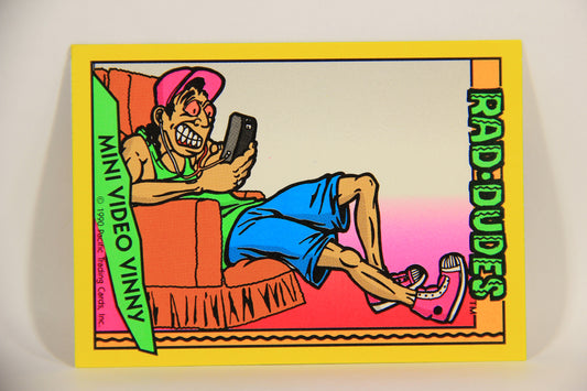 Rad-Dudes 1990 Puzzle Trading Card # ( 73 ) Mini Video Vinny L012799