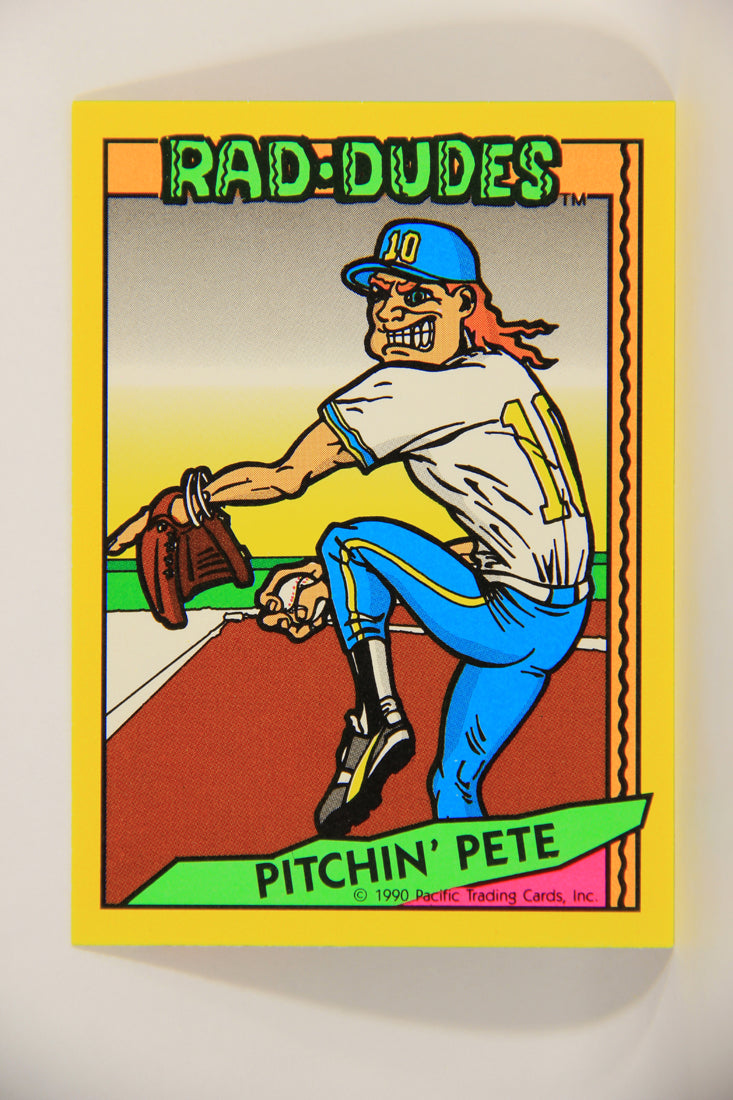 Rad-Dudes 1990 Puzzle Trading Card # ( 70 ) Pitchin' Pete L012802