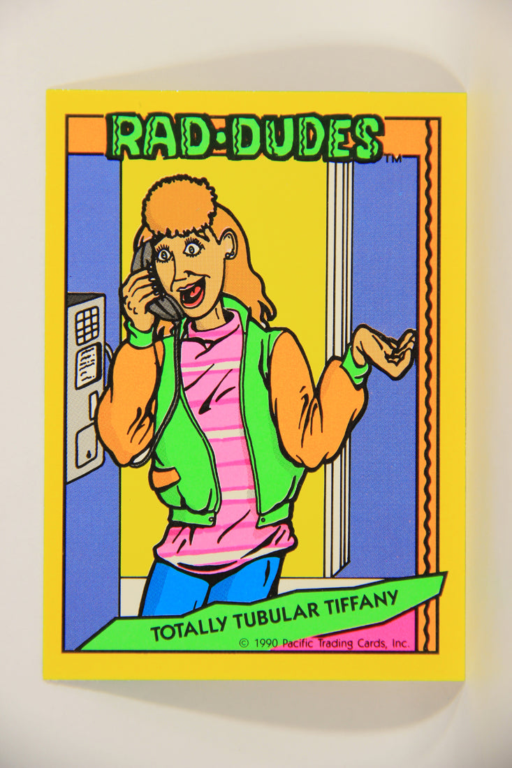 Rad-Dudes 1990 Puzzle Trading Card # ( 62 ) Totally Tubular Tiffany L012803