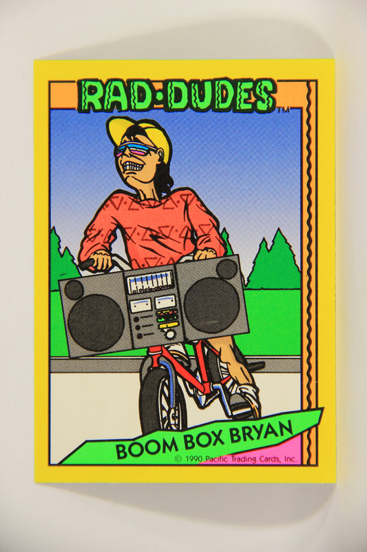 Rad-Dudes 1990 Puzzle Trading Card # ( 69 ) Boom Box Bryan L012804