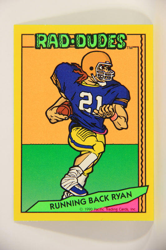 Rad-Dudes 1990 Puzzle Trading Card # ( 68 ) Running Back Ryan L012805