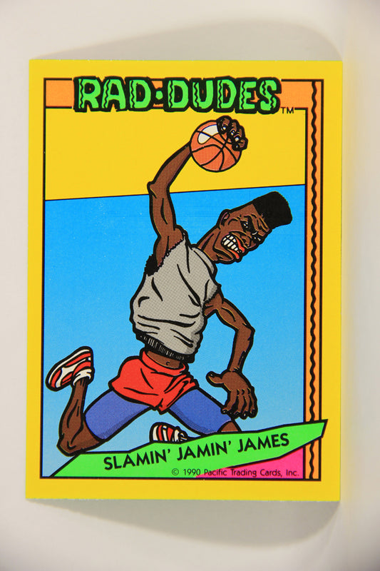 Rad-Dudes 1990 Puzzle Trading Card # ( 63 ) Slamin' Jamin' James L012810