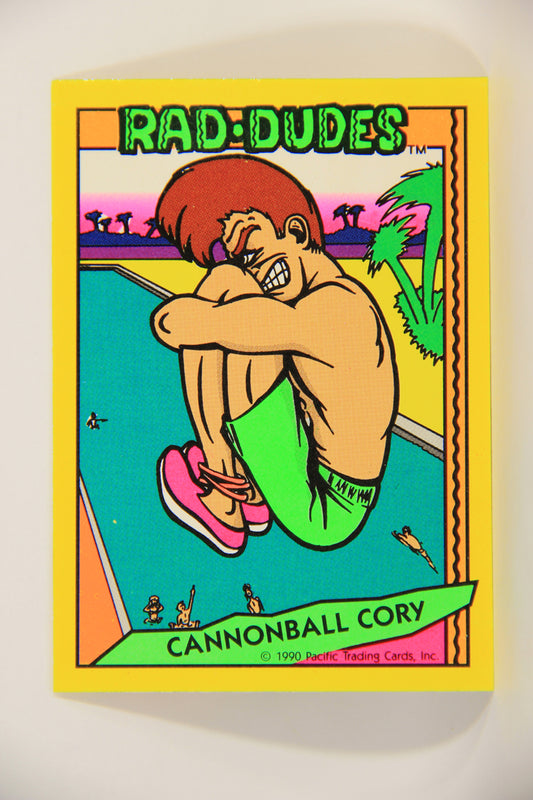 Rad-Dudes 1990 Puzzle Trading Card # ( 60 ) Cannonball Cory L012812