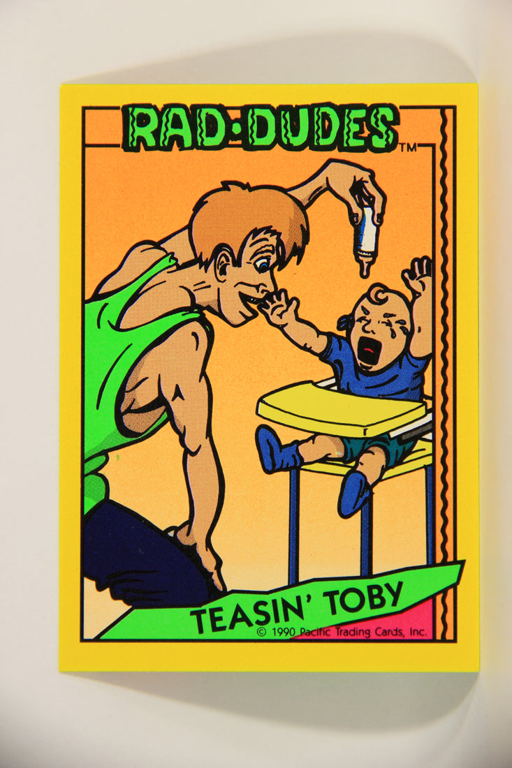 Rad-Dudes 1990 Puzzle Trading Card # ( 95 ) Teasin' Toby L012827