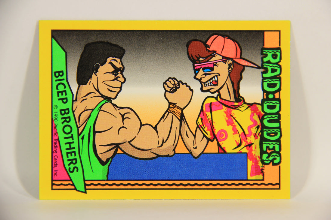 Rad-Dudes 1990 Puzzle Trading Card # ( 92 ) Bicep Brothers L012830