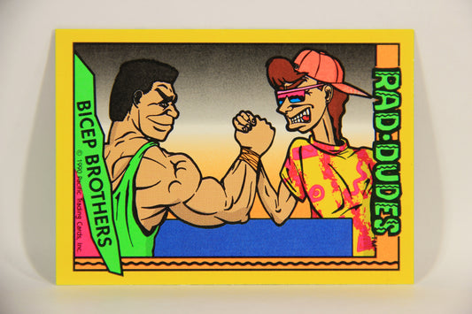 Rad-Dudes 1990 Puzzle Trading Card # ( 92 ) Bicep Brothers L012830