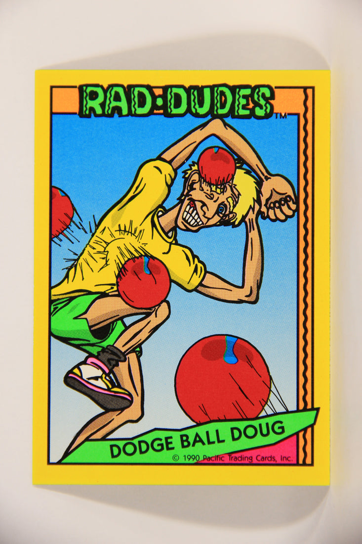 Rad-Dudes 1990 Puzzle Trading Card # ( 89 ) Dodge Ball Doug L012833