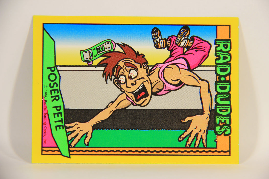 Rad-Dudes 1990 Puzzle Trading Card # ( 87 ) Poser Pete L012835