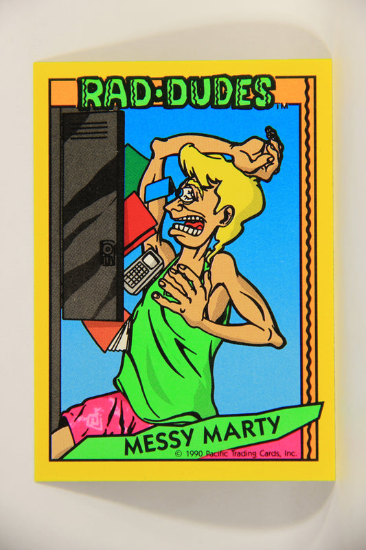 Rad-Dudes 1990 Puzzle Trading Card # ( 84 ) Messy Marty L012838