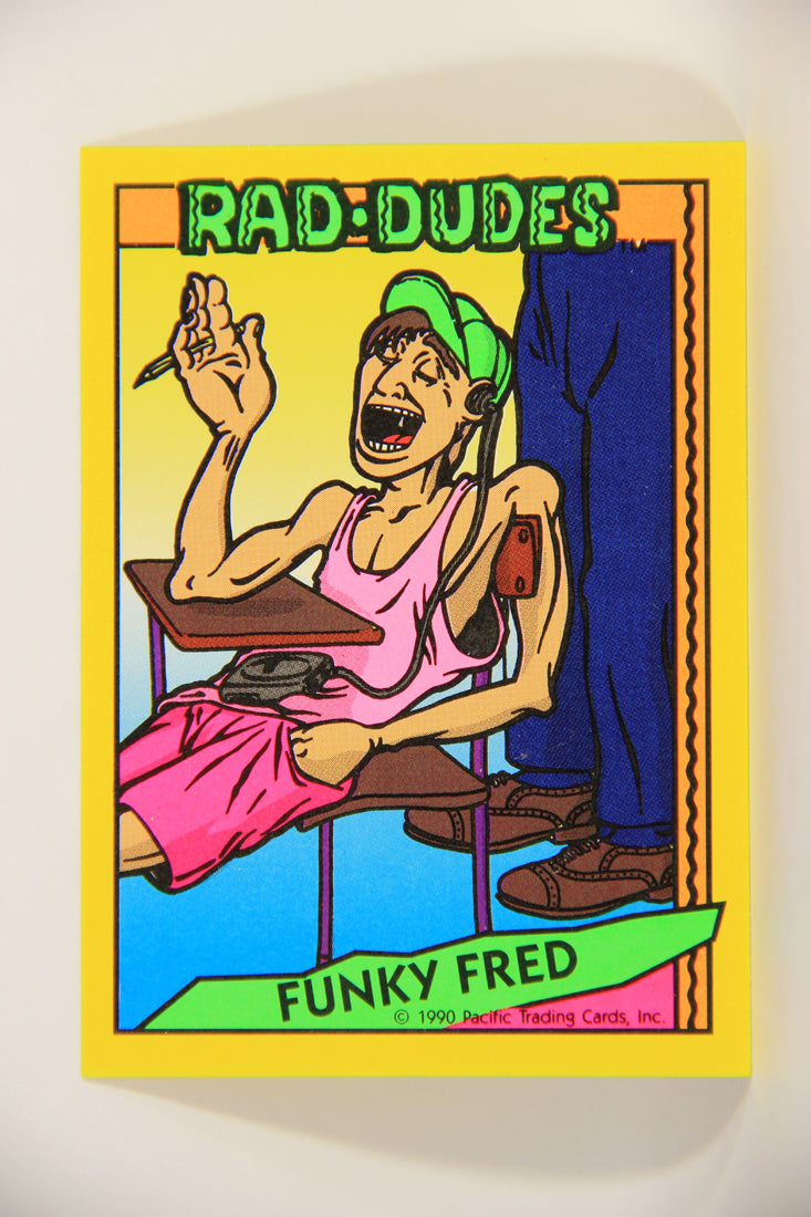 Rad-Dudes 1990 Puzzle Trading Card # ( 82 ) Funky Fred L012840