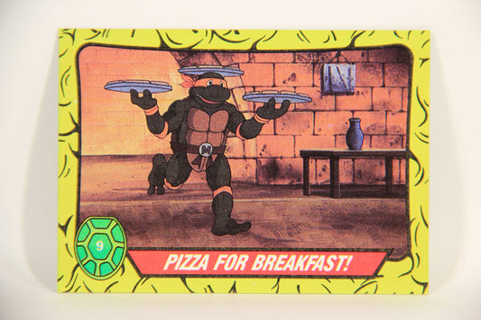 Teenage Mutant Ninja Turtles 1989 Trading Card #9 Pizza For Breakfast ENG L012850