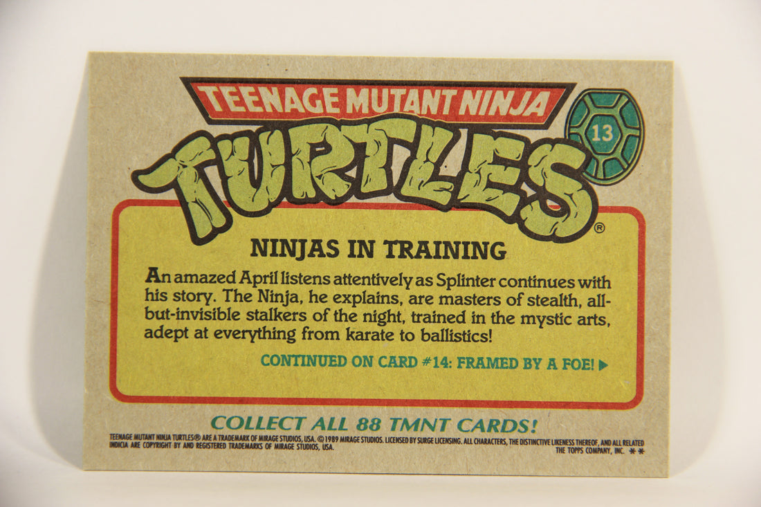 Teenage Mutant Ninja Turtles 1989 Trading Card #13 Ninjas In Training ENG L012854
