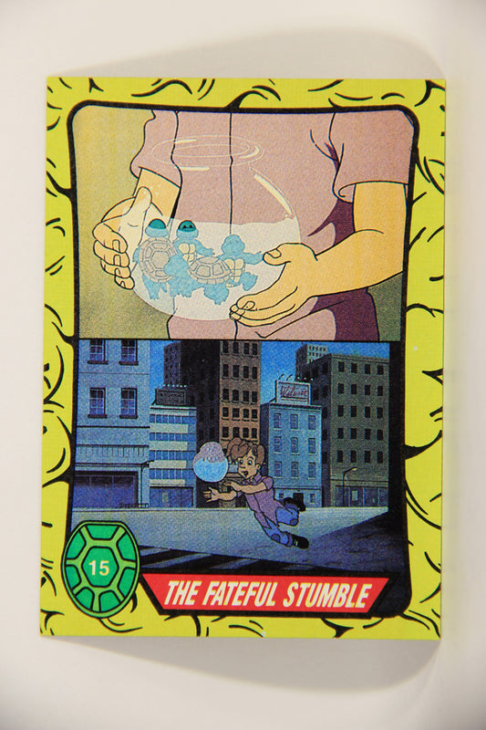 Teenage Mutant Ninja Turtles 1989 Trading Card #15 The Fateful Stumble ENG L012856