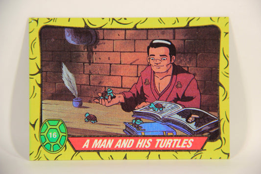 Teenage Mutant Ninja Turtles 1989 Trading Card #16 A Man And His Turtles ENG L012857
