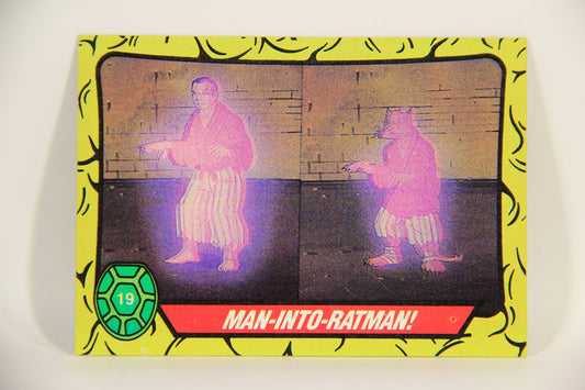 Teenage Mutant Ninja Turtles 1989 Trading Card #19 Man-Into-Ratman ENG L012860