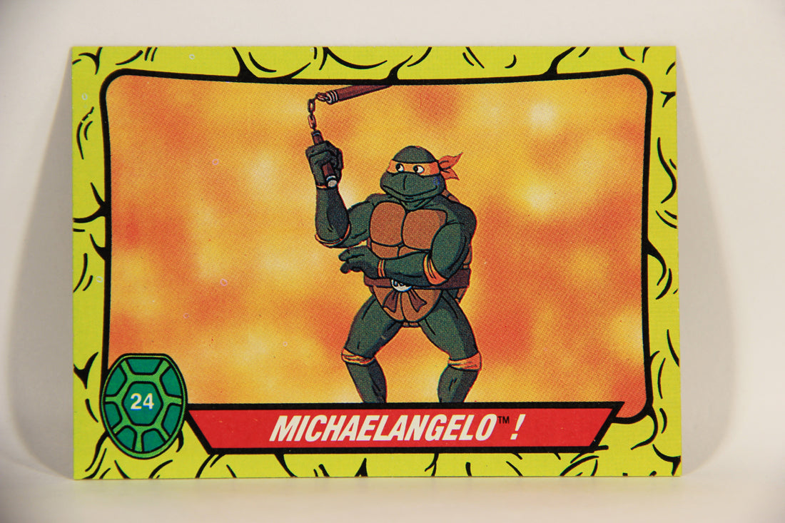 Teenage Mutant Ninja Turtles 1989 Trading Card #24 Michaelangelo ENG L012865
