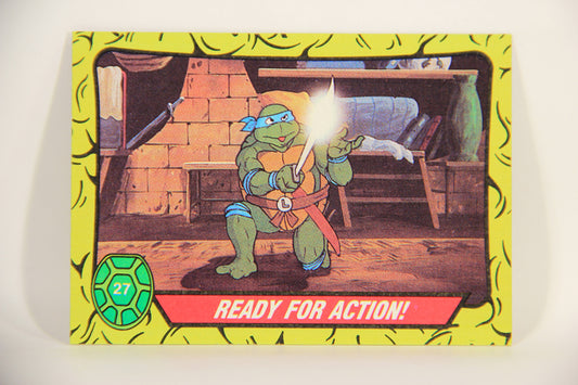 Teenage Mutant Ninja Turtles 1989 Trading Card #27 Ready For Action ENG L012868