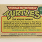 Teenage Mutant Ninja Turtles 1989 Trading Card #29 The Ninjas Emerge ENG L012870