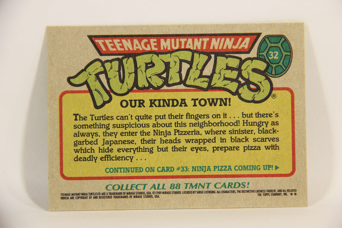 Teenage Mutant Ninja Turtles 1989 Trading Card #32 Our Kinda Town ENG L012873