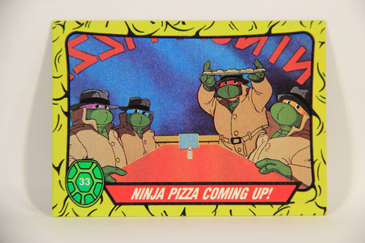 Teenage Mutant Ninja Turtles 1989 Trading Card #33 Ninja Pizza Coming Up ENG L012874