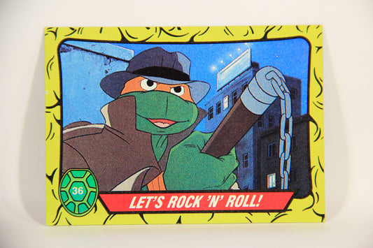 Teenage Mutant Ninja Turtles 1989 Trading Card #36 Let's Rock 'n' Roll ENG L012877