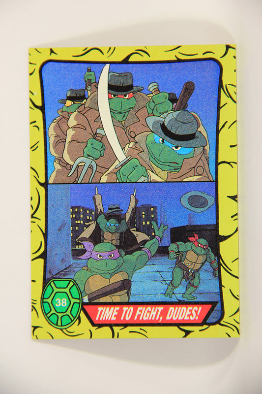 Teenage Mutant Ninja Turtles 1989 Trading Card #38 Time To Fight Dudes ENG L012879