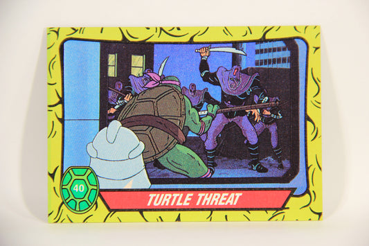 Teenage Mutant Ninja Turtles 1989 Trading Card #40 Turtle Threat ENG L012881