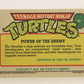Teenage Mutant Ninja Turtles 1989 Trading Card #41 Power Of The Enemy ENG L012882