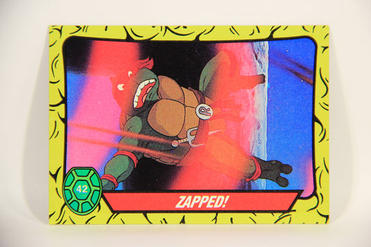 Teenage Mutant Ninja Turtles 1989 Trading Card #42 Zapped ENG L012883