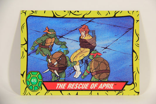 Teenage Mutant Ninja Turtles 1989 Trading Card #45 The Rescue Of April ENG L012886