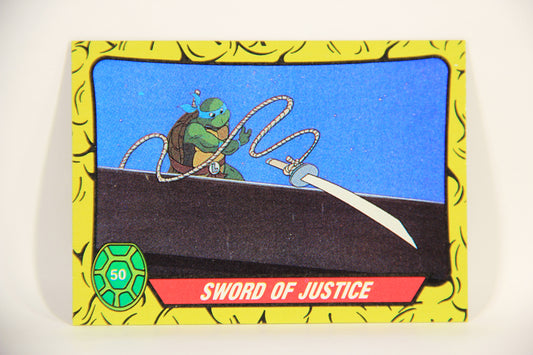 Teenage Mutant Ninja Turtles 1989 Trading Card #50 Sword Of Justice ENG L012891