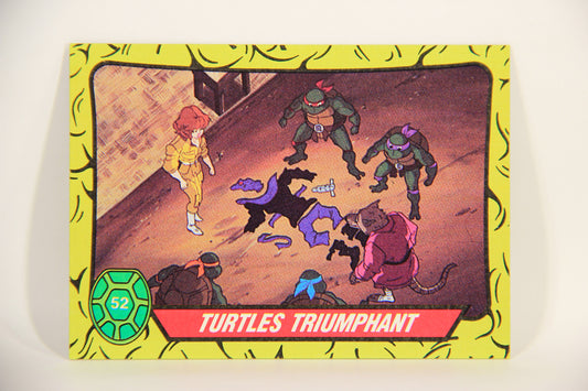Teenage Mutant Ninja Turtles 1989 Trading Card #52 Turtles Triumphant ENG L012893