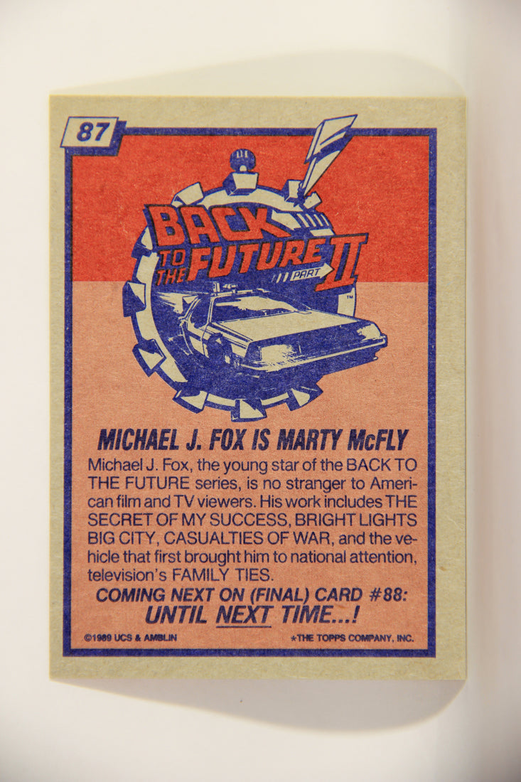 1989 Back to the Future II shops 2 Movie Card Michael J Fox Marty Mcfly by Topps #87