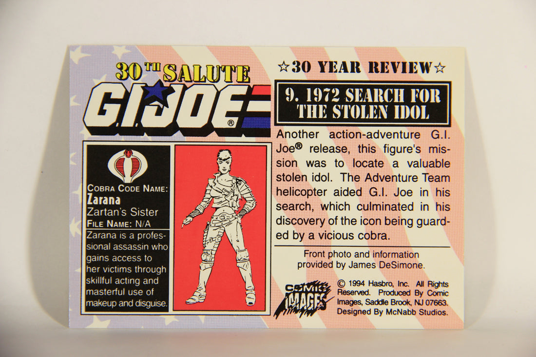 GI Joe 30th Salute 1994 Trading Card NO TOY #9 - 1972 Search For The Stolen Idol ENG L013019