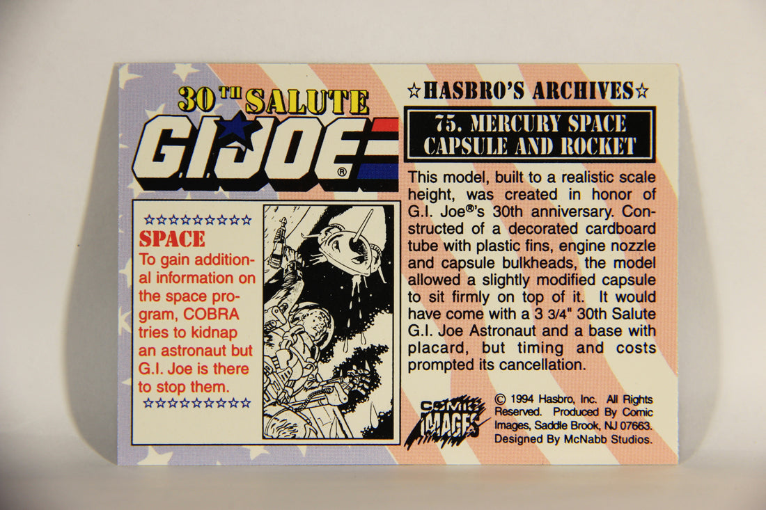 GI Joe 30th Salute 1994 Trading Card NO TOY #75 Mercury Space Capsule And Rocket ENG L013020