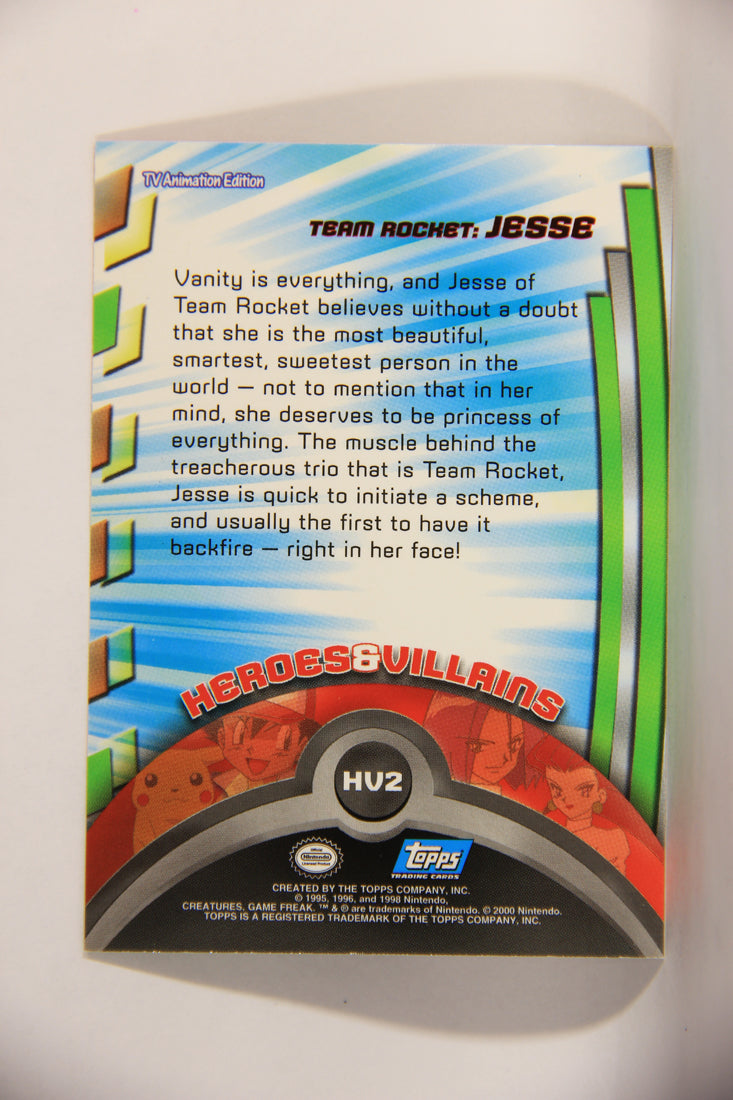 Pokémon Card TV Animation #HV2 Team Rocket Jesse Blue Logo 1st Print ENG L013038