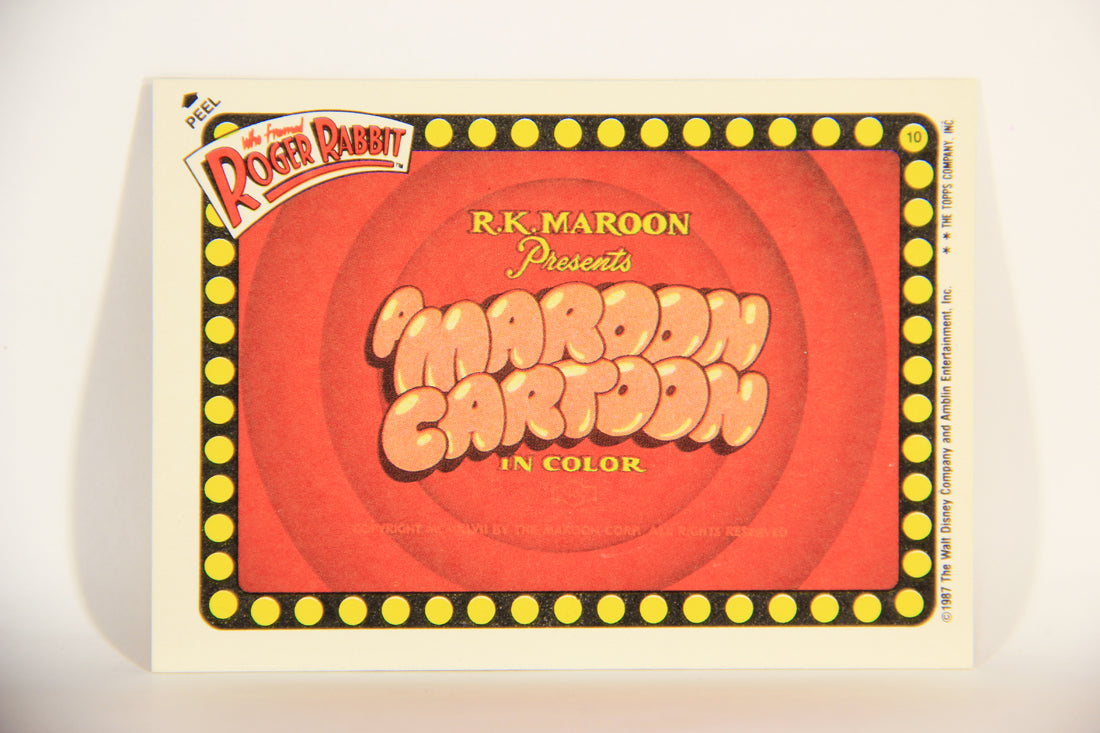 Who Framed Roger Rabbit 1988 Trading Card Sticker #10 Marroon Cartoon ENG Topps L013062