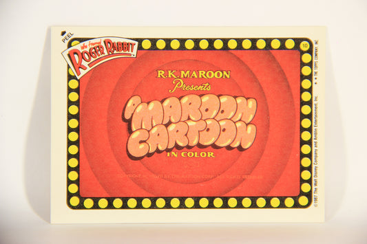 Who Framed Roger Rabbit 1988 Trading Card Sticker #10 Marroon Cartoon ENG Topps L013062