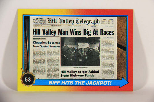 Back To The Future II 1989 Trading Card #53 Biff Hits The Jackpot L013400
