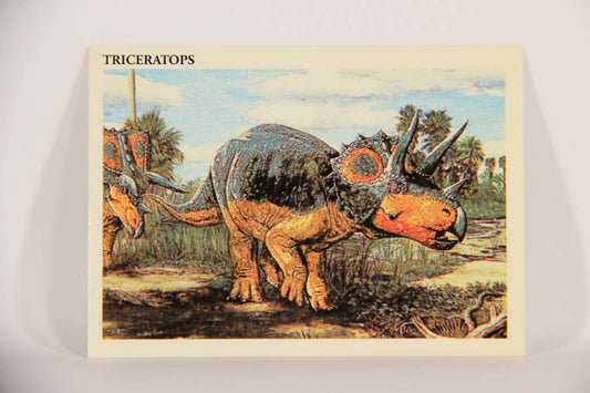 Dinosaurs The Mesozoic Era 1993 Vintage Trading Card #7 Triceratops ENG L013419