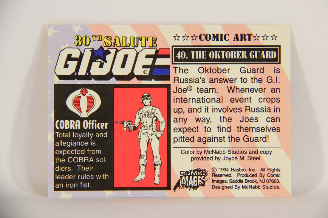 GI Joe 30th Salute 1994 Trading Card #40 The Oktober Guard ENG L013438