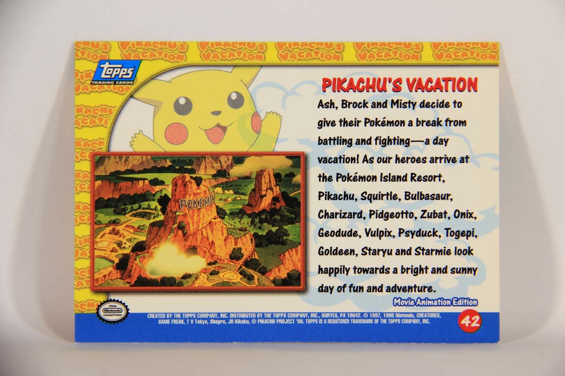 Topps Watch Pikachu's Vacation Pokémon Card First Movie #42