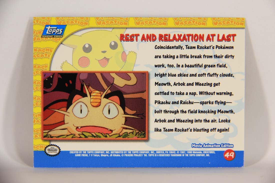 Pokmon Card First Movie #49 Rest And Relaxation At Last Foil Chase Bl AGS Collectibles Pokmon Card First Movie #49 Rest And Relaxation At Last Foil Chase Bl AGS Collectibles