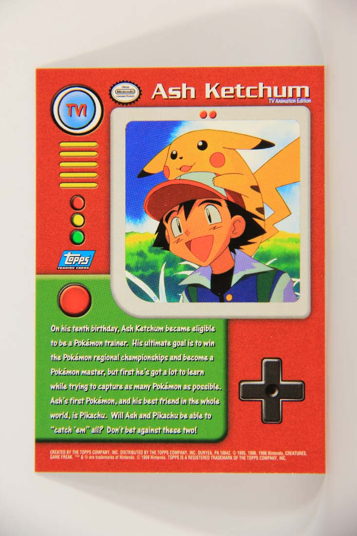 Pokémon Card TV Animation #TV1 Ash Ketchum Blue Logo 1st Print ENG L013474