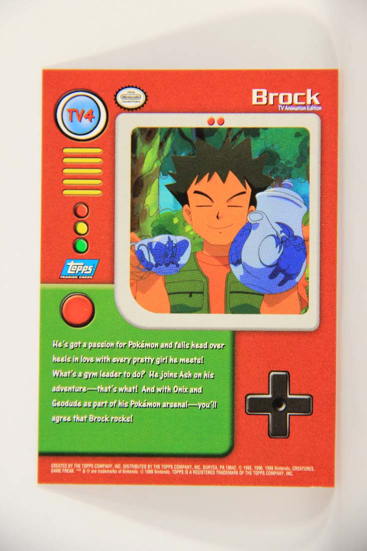 Pokémon Card TV Animation #TV4 Brock Blue Logo 1st Print ENG L013475