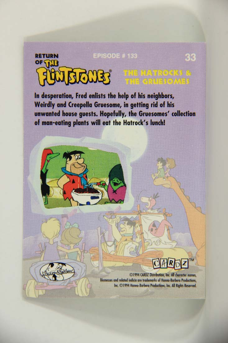 Return Of The Flintstones 1994 Trading Card #33 Fred Creepella Weirdly ENG L013489